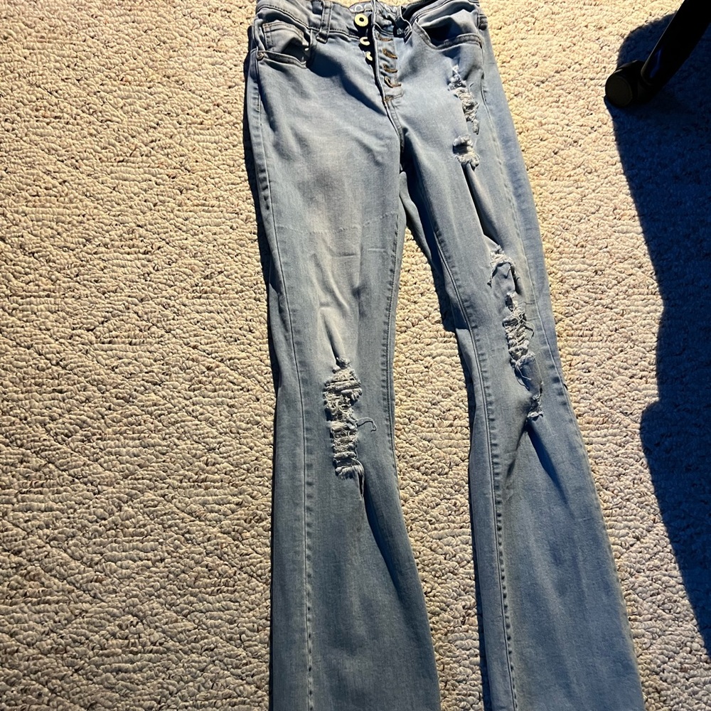 gogo jeans high rise flare bootcut jeans